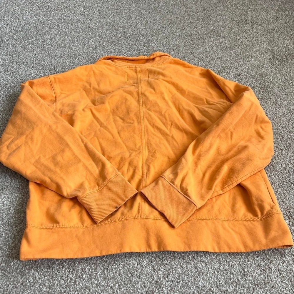 BDG Urban Outfitters Indie skater tangerine Orange half zip sweater Men's Medium - Picture 6 of 8